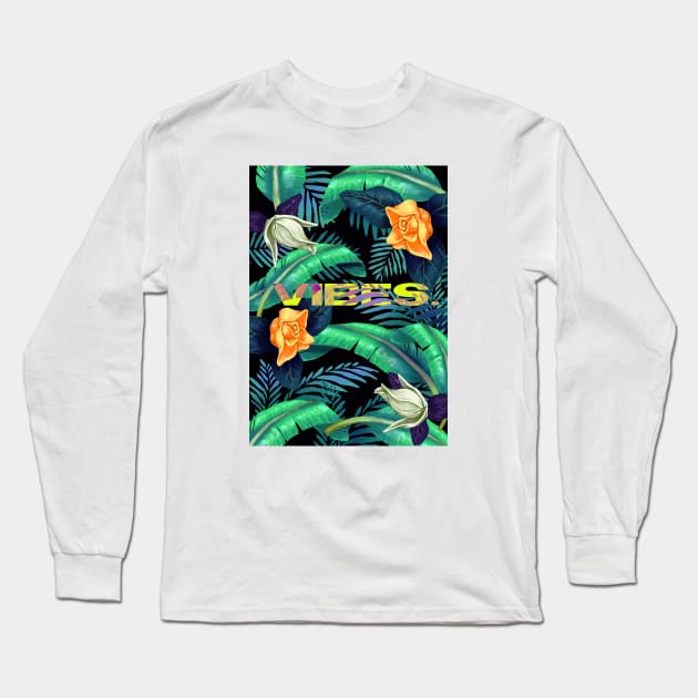 Floral Vibes Long Sleeve T-Shirt by BadAz Collectibles